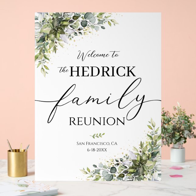 Family Reunion Welcome Sign, Reunion Poster (Wedding)