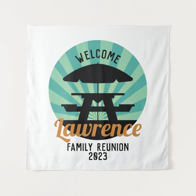 Family Reunion Welcoming Sign Tapestry (Front)