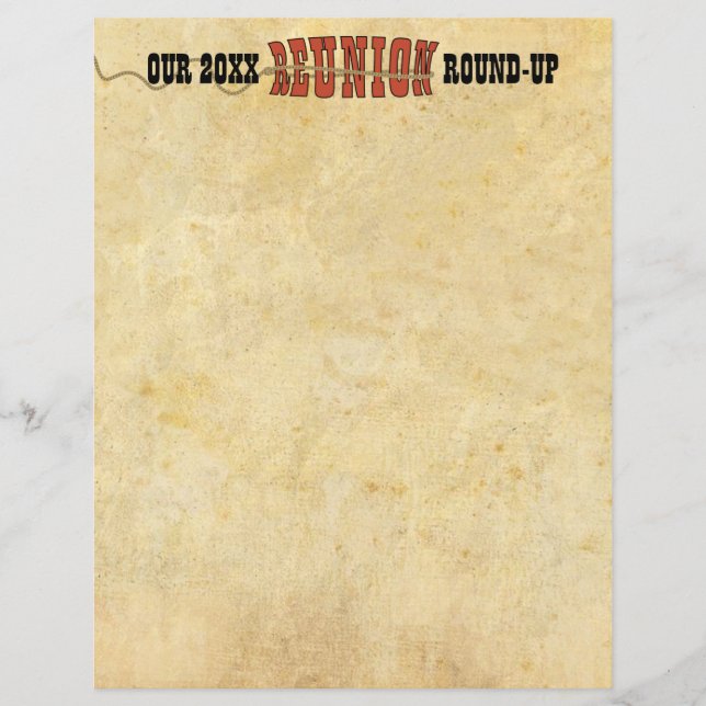 Family Reunion Western Letter Flyer Invitation (Front)