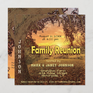 Family Reunion with Tree Invitation