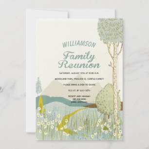 Family Reunion Woodland Picnic Invitation