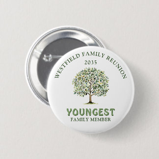Family Reunion Woodland Tree Youngest Member Award 6 Cm Round Badge