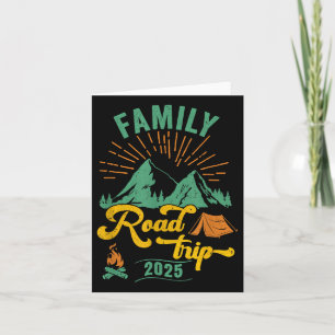 Family Road Trip 2025 Camping Crew Vacation Holida Card