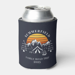 Family Road Trip Camping Vacation Custom Can Cooler