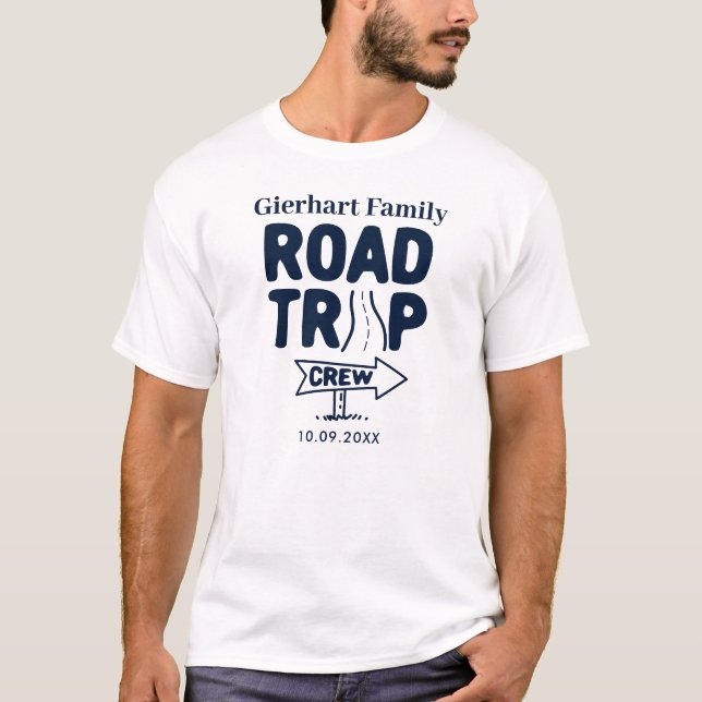 Family Road Trip Crew Annual Vacation Matching T-Shirt (Front)
