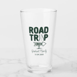 Family Road Trip Crew Modern Custom Glass