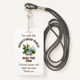 Family Road Trip LOST CHILD ID Badge