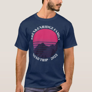 Family Road Trip Mountain Sunset Retro Reunion T-Shirt