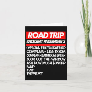 Family Road Trip Shirts Funny Vacation Summer Outd Card