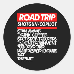 Family Road Trip Shirts Funny Vacation Summer Outd Classic Round Sticker