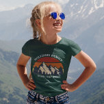 Family Road Trip Vacation Mountains Custom Kids T-Shirt<br><div class="desc">This awesome sunset over rocky mountains in nature makes a great image for a set of customised t-shirts for a family reunion, road trip, or summer vacation. Commemorate your holiday week with matching tees for mum, dad, brother and sister. Just add your own last name and the year with our...</div>