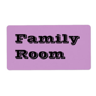 Family Room Moving Labels in Pale Lavender