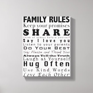 Family Rules Canvas Print