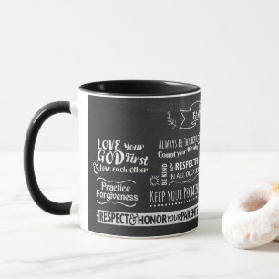 Family Rules - Christian values to live together Mug