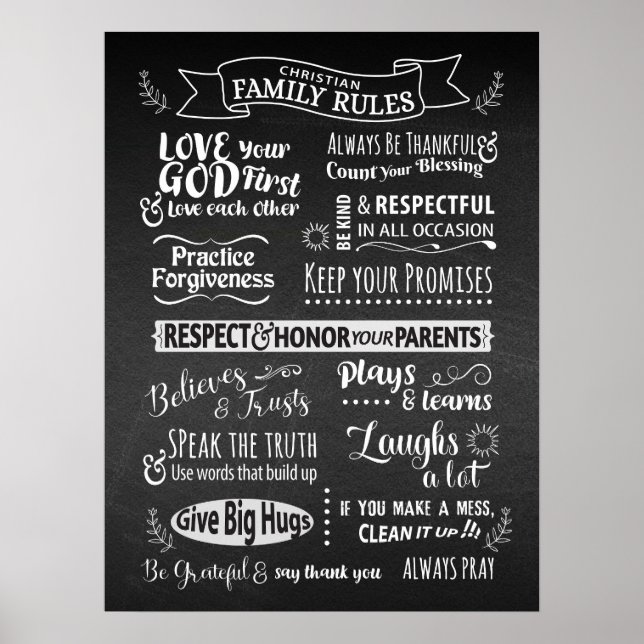 Family Rules - Christian values to live together Poster (Front)