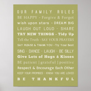 Family Rules Poster