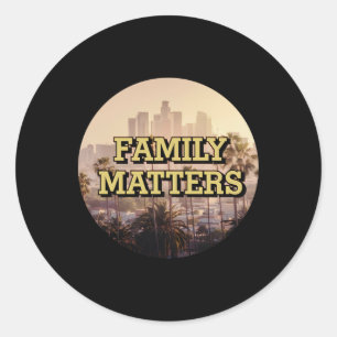 Family S Classic Round Sticker