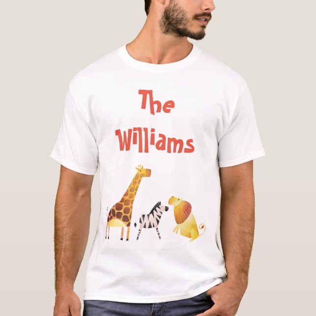 Family Safari Animals T-Shirt (Front)