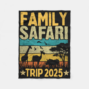 Family Safari Trip 2025 Family Matching Squad Vaca Fleece Blanket