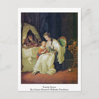 Family Scene By Johann Heinrich Wilhelm Tischbein Postcard