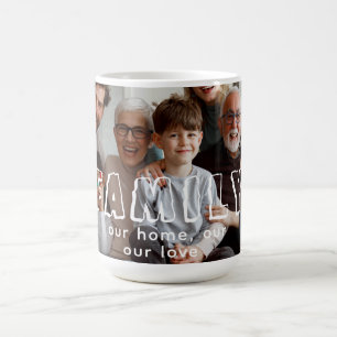 Family Script Collage Chic  Coffee Mug