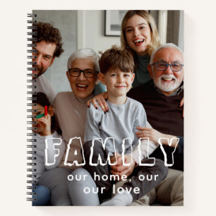 Family Script Collage Chic  Notebook