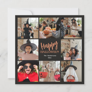 Family Script Happy Halloween 10 Photo Card