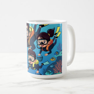 Family Scuba Diving Fun Coffee Mug