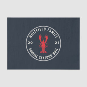 Family Seafood Boil Party 4th of July Custom Tissue Paper