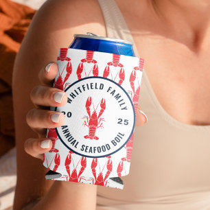 Family Seafood Boil Personalised Summer Lobster Can Cooler