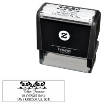 Family Self-Inking Address Stamp 2 Parents 1 child