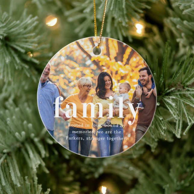 Family | Sentimental Photo Keepsake Christmas Ceramic Tree Decoration (Tree)
