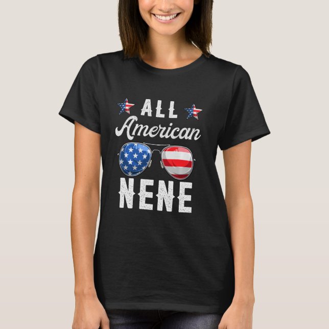 Family Shirts All American Nene 4th Of July Patrio (Front)