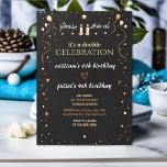 family Sibling Black simple modern Joint Birthday Invitation<br><div class="desc">Embark on a celebration of elegance with our Elegant Sibling Black Simple Modern Joint Birthday Invitation! This sophisticated design sets the stage for a refined joint birthday celebration between siblings. Join us for an evening of style and joy as we commemorate your special day with class. Order now to ensure...</div>