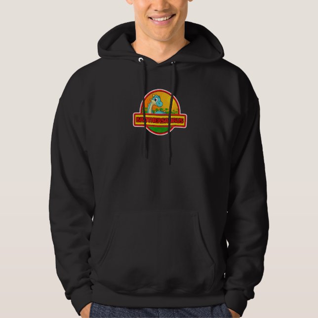 Family Siblings Brother Big Brothersaurus Cute Din Hoodie (Front)