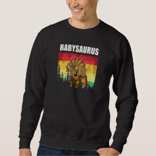 Family Siblings Brother Little Babysaurus Cute Din Sweatshirt
