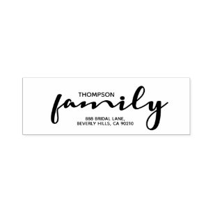 "Family Signature" Personalised Self-Inking Addres Self-inking Stamp