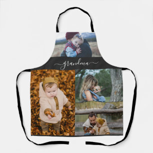 Family Simple Collage Modern Love Grandma Mum Apron