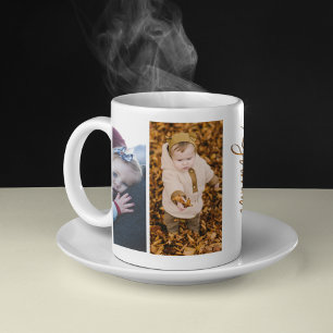 Family Simple Collage Modern Love Grandma Mum Coffee Mug
