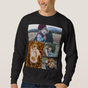 Family Simple Collage Modern Love Grandma Mum Sweatshirt