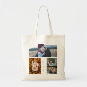 Family Simple Collage Modern Love Grandma Mum Tote Bag