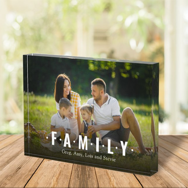 Family Simple Typography Minimalist  Photo Block (Creator Uploaded)