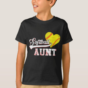 Family Softball Player Gifts Softball Aunt T-Shirt