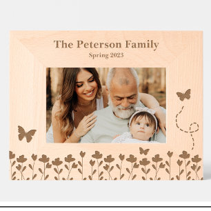 Family Spring Flowers Custom Wood Picture Frames