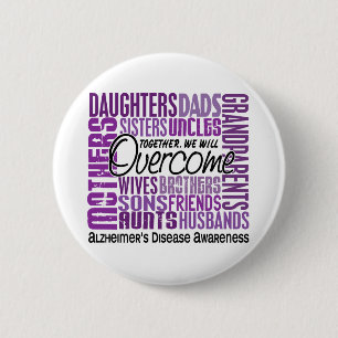 Family Square Alzheimer's Disease 6 Cm Round Badge