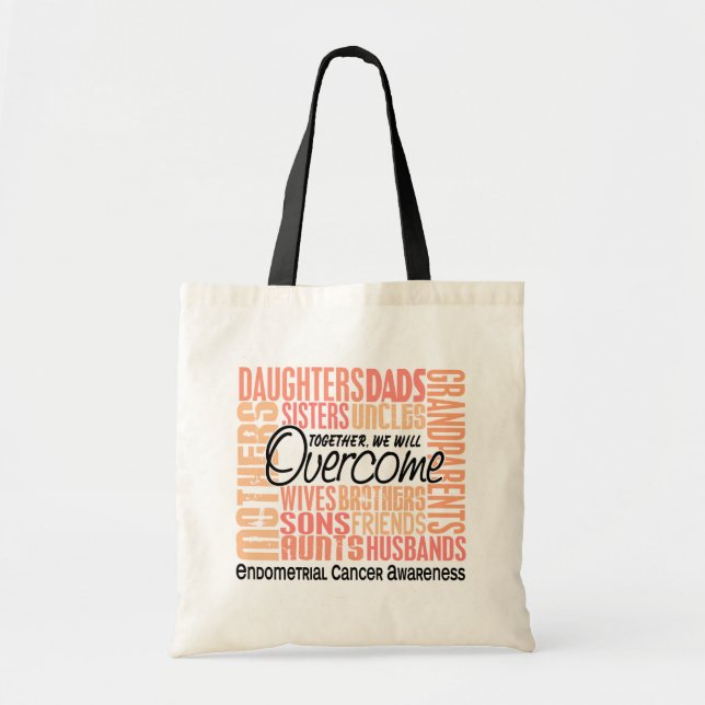 Family Square Endometrial Cancer Tote Bag (Front)