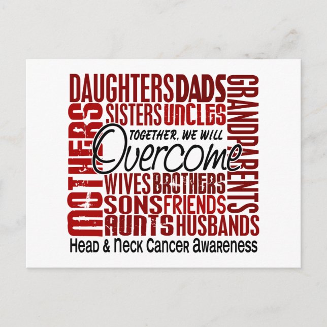 Family Square Head And Neck Cancer Postcard (Front)
