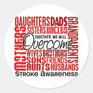 Family Square Stroke Classic Round Sticker