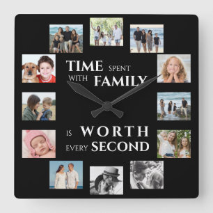 Family Square Wall Clock