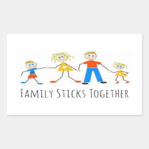 Family Sticks Together Rectangular Sticker